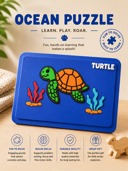 Kids Turtle Puzzle - 3D Printed