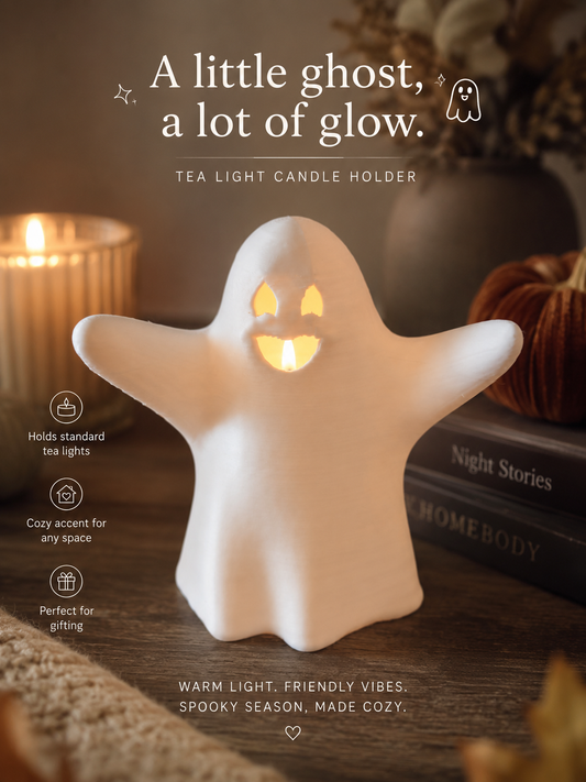 Halloween Ghost Candle Tea Light Holder Variant 1
