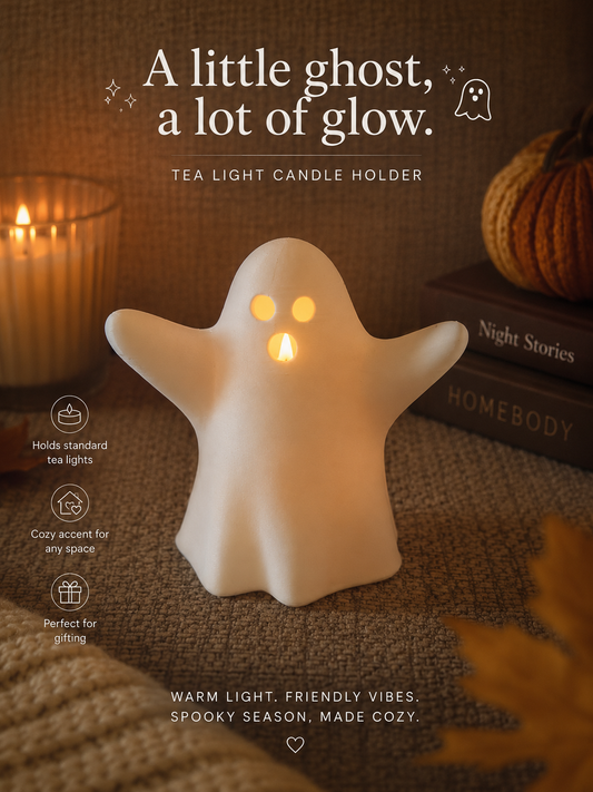 Halloween Ghost Candle Tea Light Holder Variant 4
