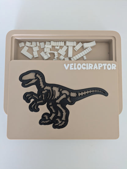 Kids Velociraptor Puzzle - 3D Printed